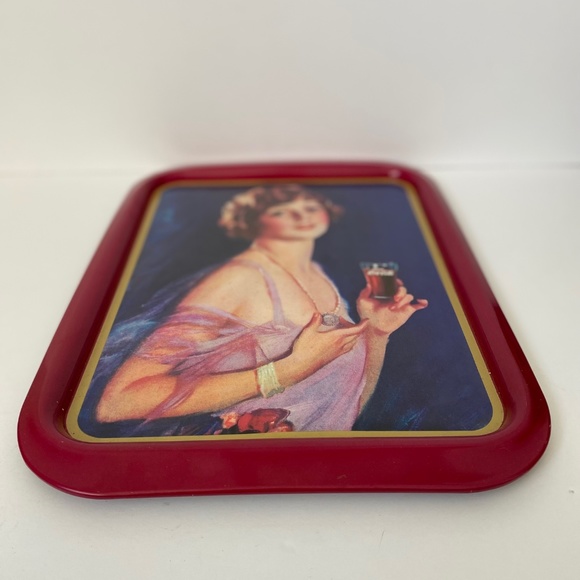 Coca-Cola Co 1927 Calendar Girl Tin Tray Ltd Canadian Edition 1974 Vintage - Picture 5 of 10